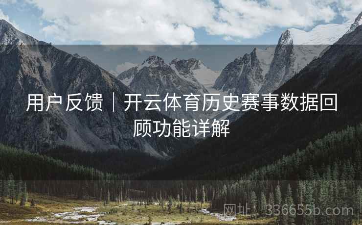 用户反馈｜开云体育历史赛事数据回顾功能详解