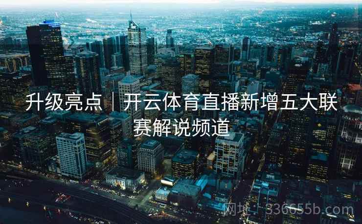 升级亮点｜开云体育直播新增五大联赛解说频道
