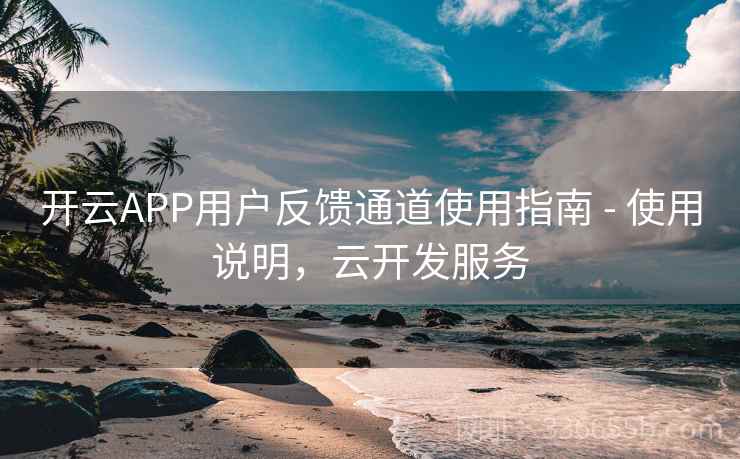 开云APP用户反馈通道使用指南 - 使用说明，云开发服务  第2张