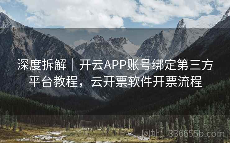 深度拆解｜开云APP账号绑定第三方平台教程，云开票软件开票流程