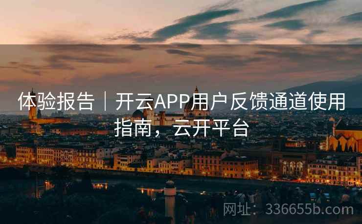 体验报告｜开云APP用户反馈通道使用指南，云开平台  第2张