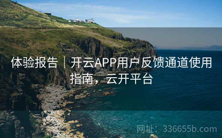 体验报告｜开云APP用户反馈通道使用指南，云开平台  第1张